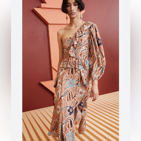 Ulla Johnson Dresses & Skirts - Ulla Johnson midi silk Miriam Dress size 2 like new!